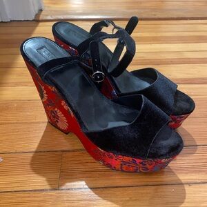 Forever 21 Patterned Wedge Heels